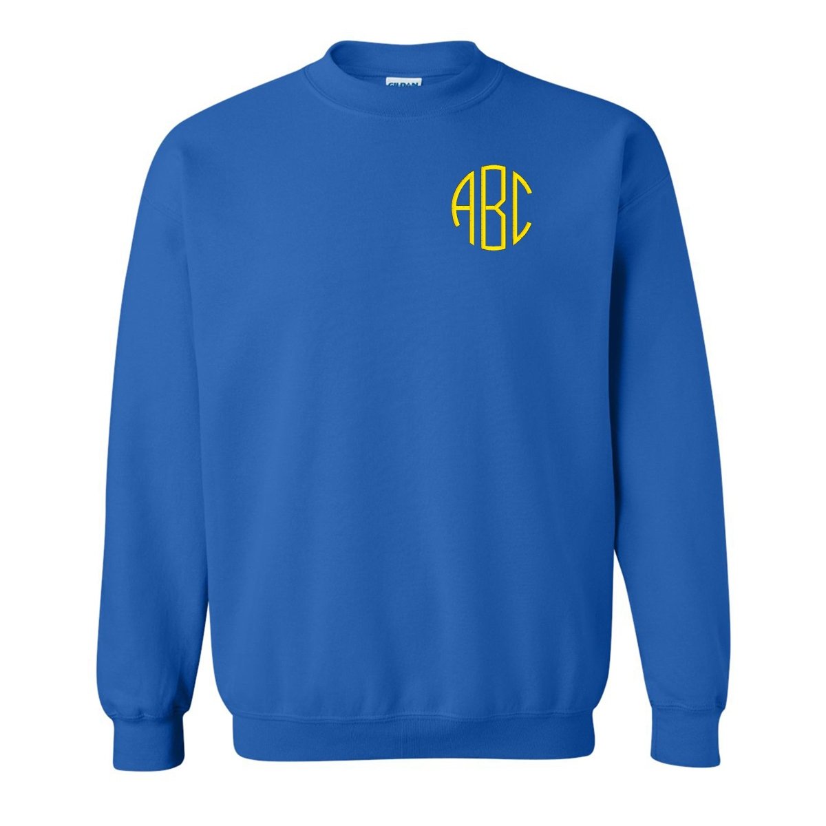 Monogrammed Team Color Crewneck