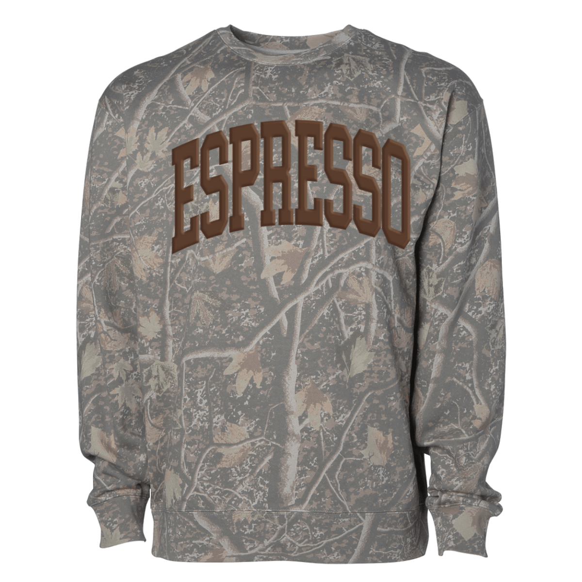 PUFF ‘Caffeine Lover’ Camo Hideaway Crewneck