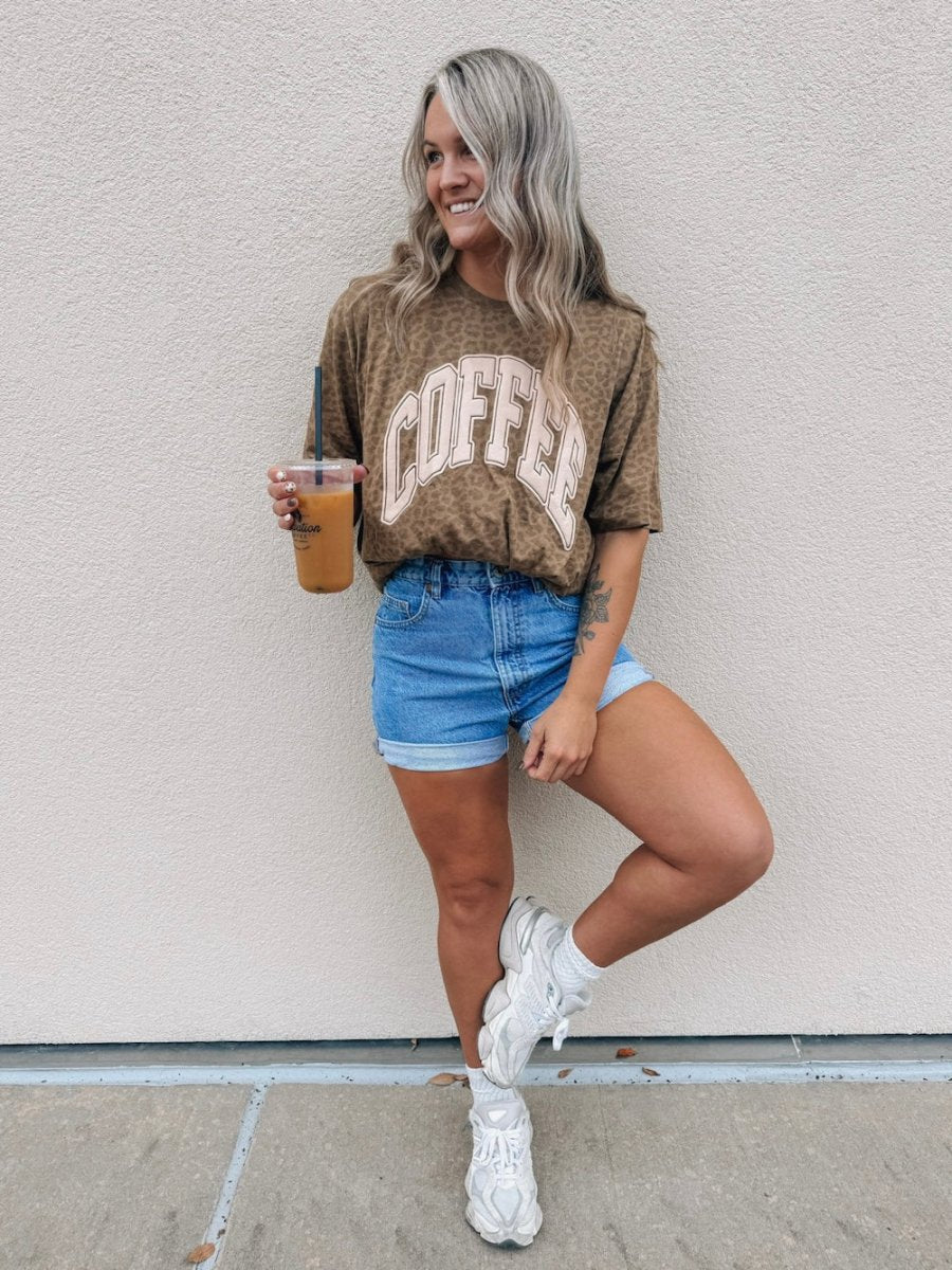 PUFF 'COFFEE' Realtree Camo/Leopard T-Shirt
