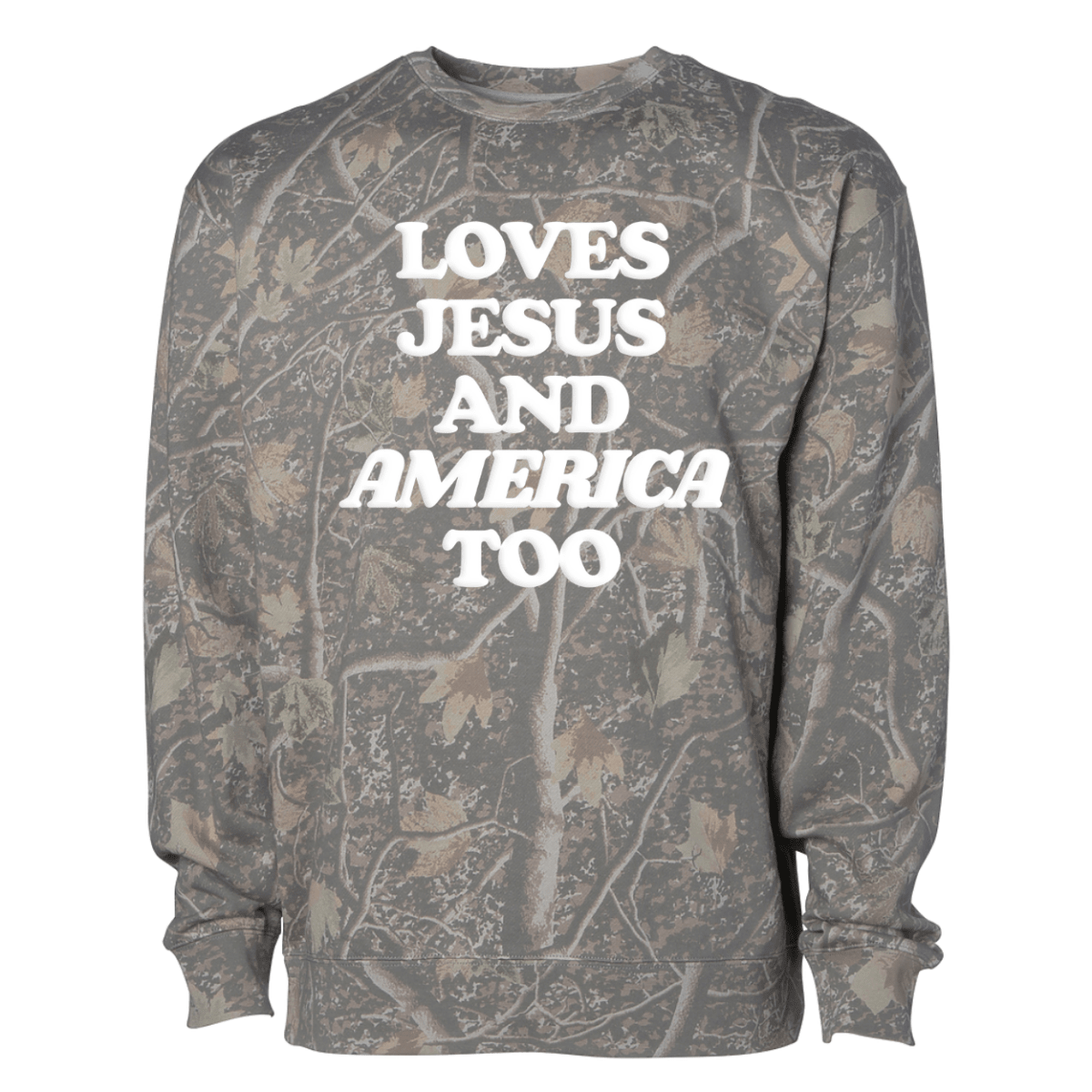 PUFF ‘Feel Good’ Camo Hideaway Crewneck