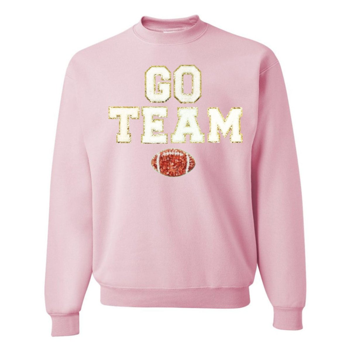 Team Colors 'Go Team' Gameday Glam Football Letter Patch Sweatshirt