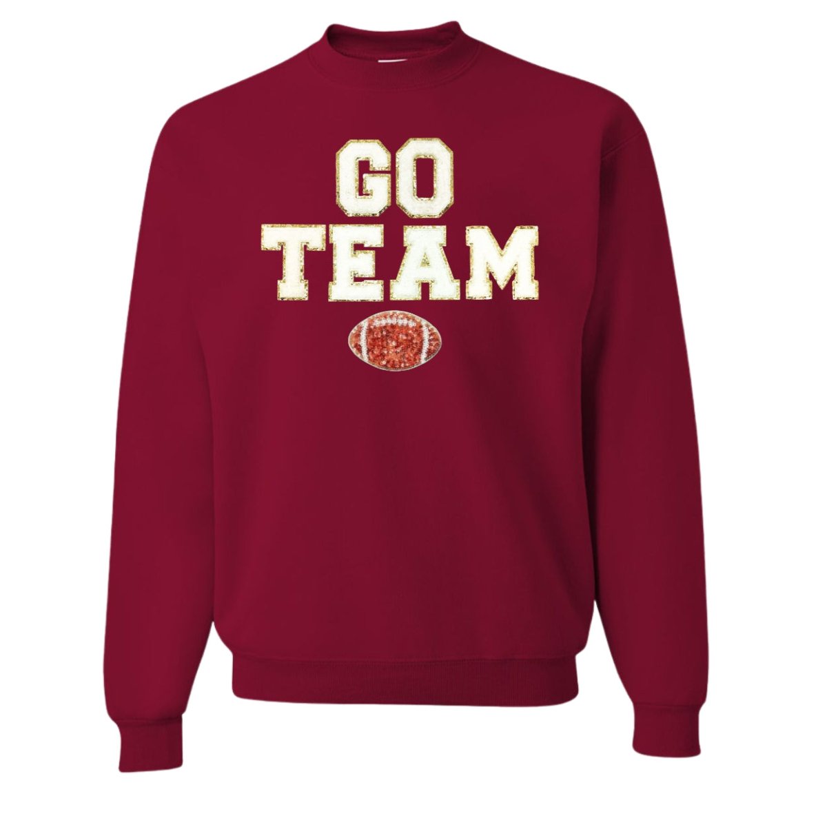 Team Colors 'Go Team' Gameday Glam Football Letter Patch Sweatshirt